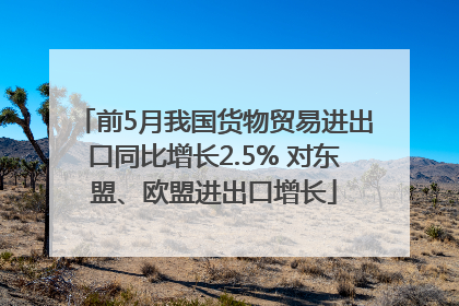前5月我国货物贸易进出口同比增长2.5% 对东盟、欧盟进出口增长
