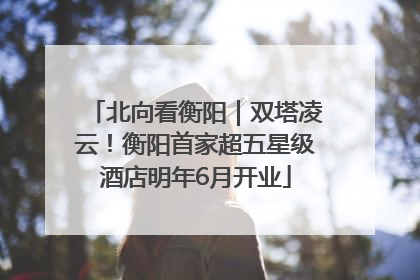 北向看衡阳｜双塔凌云！衡阳首家超五星级酒店明年6月开业