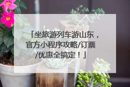 坐旅游列车游山东，官方小程序攻略/订票/优惠全搞定！