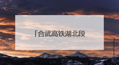 合武高铁湖北段建设取得新进展