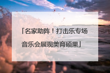 名家助阵！打击乐专场音乐会展现美育硕果
