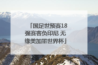 国足世预赛18强赛客负印尼 无缘美加墨世界杯