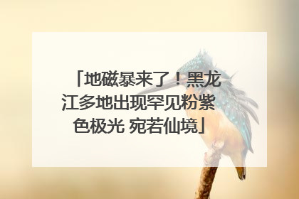地磁暴来了！黑龙江多地出现罕见粉紫色极光 宛若仙境