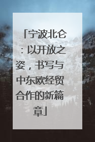 宁波北仑：以开放之姿，书写与中东欧经贸合作的新篇章