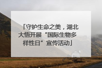 守护生命之美，湖北大悟开展“国际生物多样性日”宣传活动