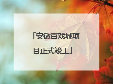 安徽百戏城项目正式竣工