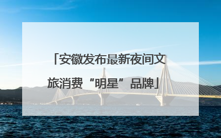 安徽发布最新夜间文旅消费“明星”品牌