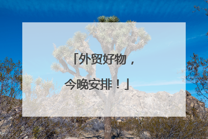 外贸好物，今晚安排！
