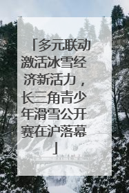 多元联动激活冰雪经济新活力，长三角青少年滑雪公开赛在沪落幕