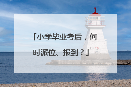 小学毕业考后，何时派位、报到？