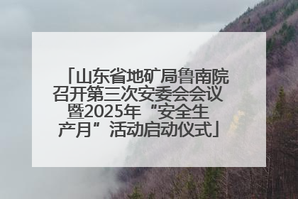 山东省地矿局鲁南院召开第三次安委会会议暨2025年“安全生产月”活动启动仪式