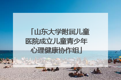 山东大学附属儿童医院成立儿童青少年心理健康协作组