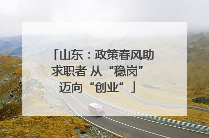 山东：政策春风助求职者 从“稳岗”迈向“创业”