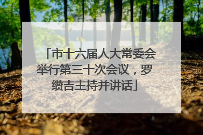 市十六届人大常委会举行第三十次会议，罗缵吉主持并讲话