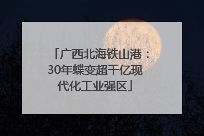 广西北海铁山港：30年蝶变超千亿现代化工业强区