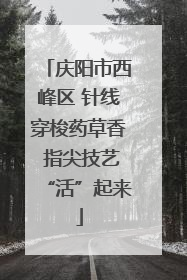庆阳市西峰区 针线穿梭药草香 指尖技艺“活”起来