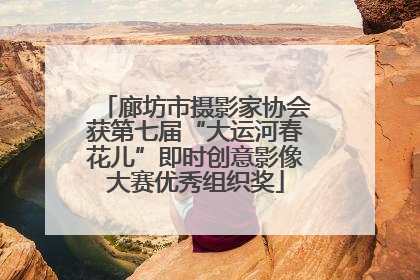 廊坊市摄影家协会获第七届“大运河春花儿”即时创意影像大赛优秀组织奖