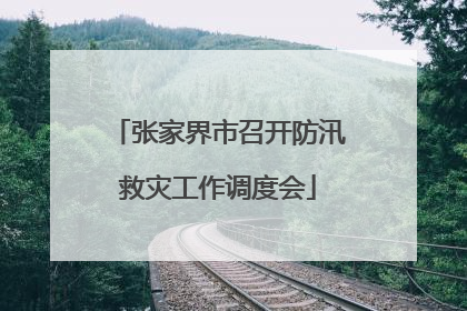 张家界市召开防汛救灾工作调度会