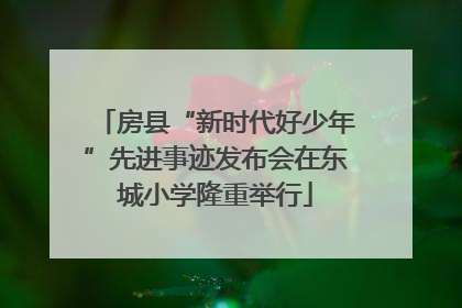 房县“新时代好少年”先进事迹发布会在东城小学隆重举行