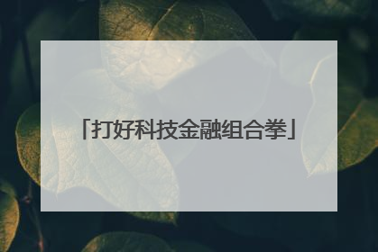 打好科技金融组合拳