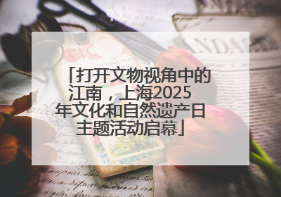 打开文物视角中的江南，上海2025年文化和自然遗产日主题活动启幕