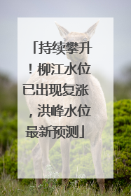 持续攀升！柳江水位已出现复涨，洪峰水位最新预测