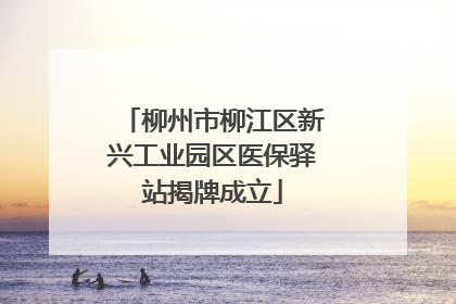 柳州市柳江区新兴工业园区医保驿站揭牌成立