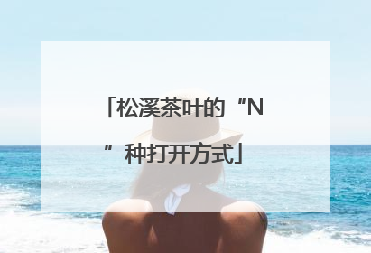 松溪茶叶的“N”种打开方式