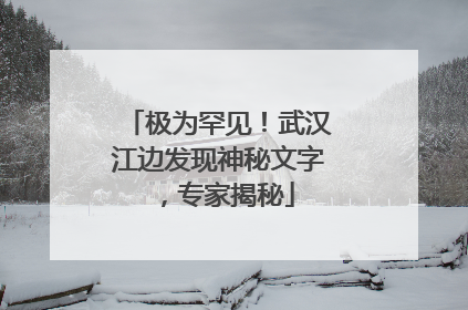 极为罕见！武汉江边发现神秘文字，专家揭秘