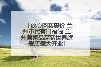 放心肉实惠价 兰州市民有口福啦 兰州首家品高猪世界旗舰店盛大开业