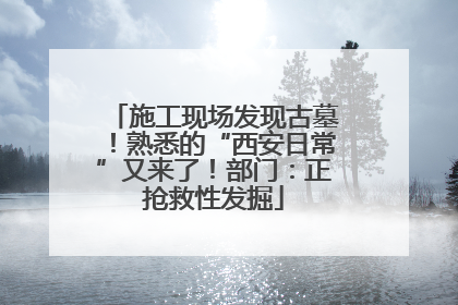 施工现场发现古墓！熟悉的“西安日常”又来了！部门：正抢救性发掘