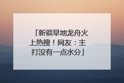 新疆旱地龙舟火上热搜！网友：主打没有一点水分