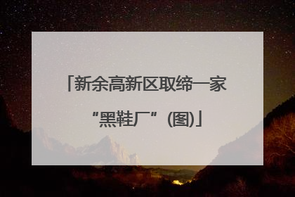 新余高新区取缔一家“黑鞋厂”(图)