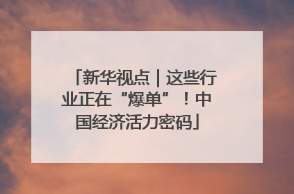 新华视点｜这些行业正在“爆单”！中国经济活力密码