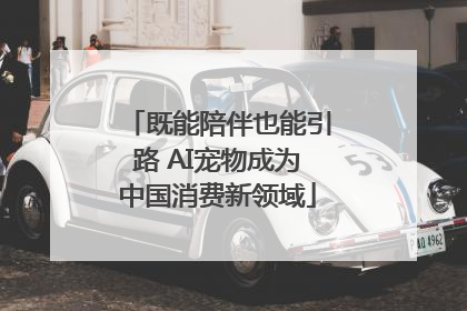 既能陪伴也能引路 AI宠物成为中国消费新领域