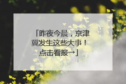 昨夜今晨，京津冀发生这些大事！点击看报→