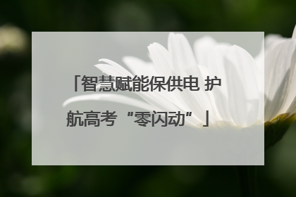 智慧赋能保供电 护航高考“零闪动”