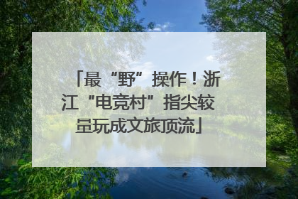 最“野”操作！浙江“电竞村”指尖较量玩成文旅顶流