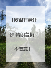 欧盟有意让步 特朗普仍不满意