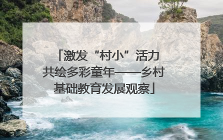 激发“村小”活力 共绘多彩童年——乡村基础教育发展观察