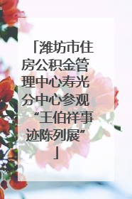 潍坊市住房公积金管理中心寿光分中心参观“王伯祥事迹陈列展”