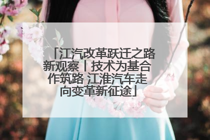 江汽改革跃迁之路新观察丨技术为基合作筑路 江淮汽车走向变革新征途