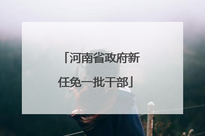 河南省政府新任免一批干部