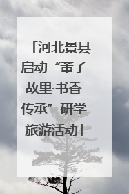 河北景县启动“董子故里·书香传承”研学旅游活动
