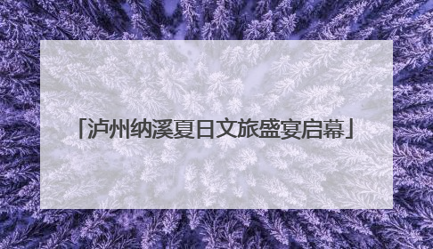 泸州纳溪夏日文旅盛宴启幕