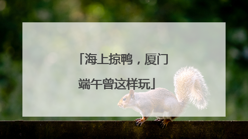 海上掠鸭，厦门端午曾这样玩