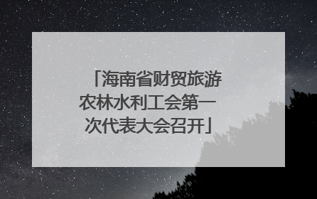 海南省财贸旅游农林水利工会第一次代表大会召开