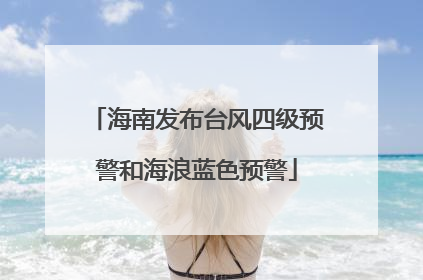 海南发布台风四级预警和海浪蓝色预警
