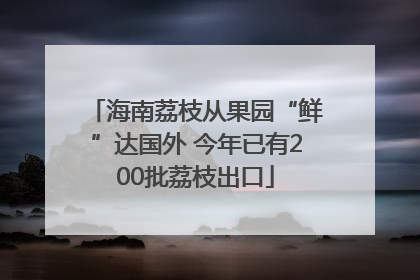 海南荔枝从果园“鲜”达国外 今年已有200批荔枝出口