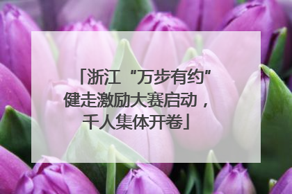 浙江“万步有约”健走激励大赛启动，千人集体开卷